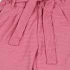 Girls Pink Wide-Leg Textured Trousers, Pink, small