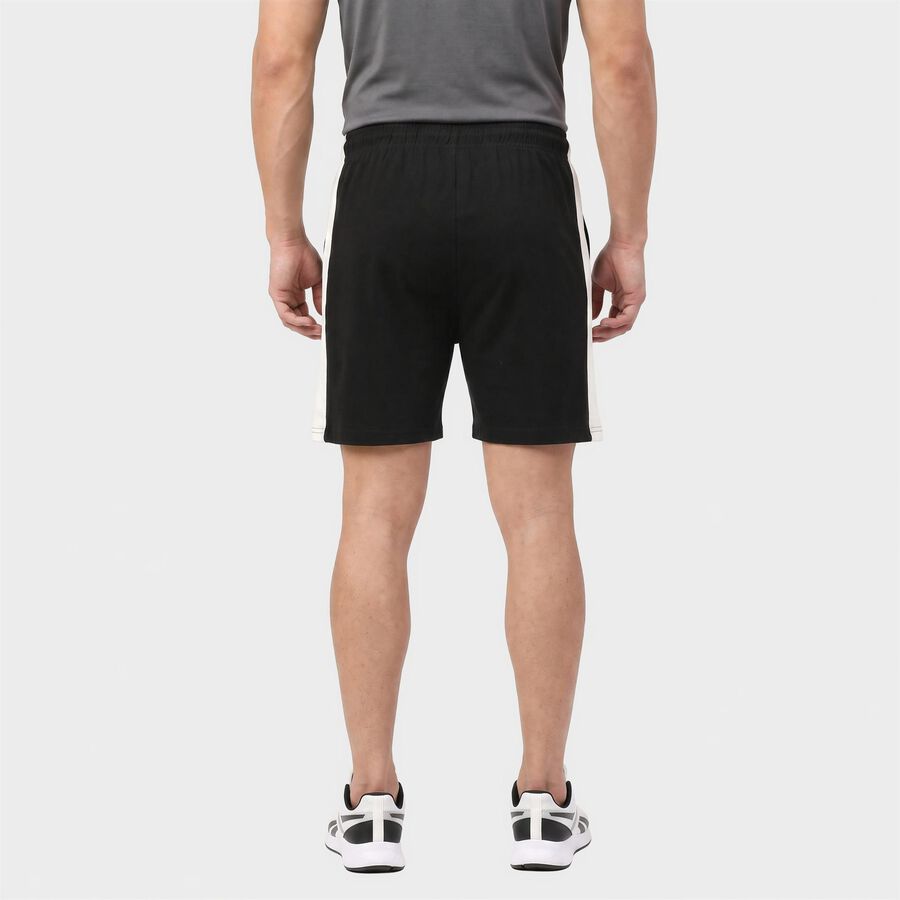 Men's Black Regular Fit Side-Panel Bermuda Shorts, Black, large