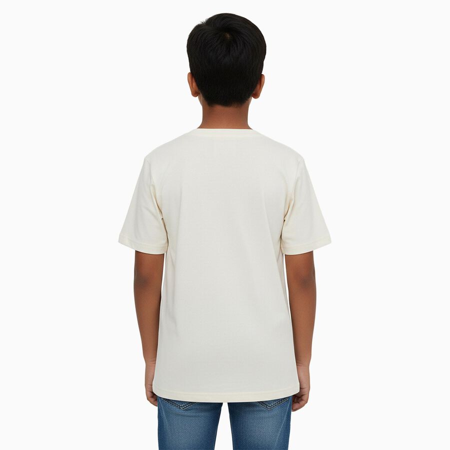 Boys' Half Sleeves T-Shirt, Off White, large image number null
