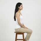 Women's White Cotton Blend Sleeveless Innerwear Slip, सफ़ेद, small