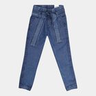 Girls Jogger Pull Ups Jeans, Mid Blue, small image number null