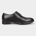 Men's Jet Black Lace-Up Formal Shoes, काला, small