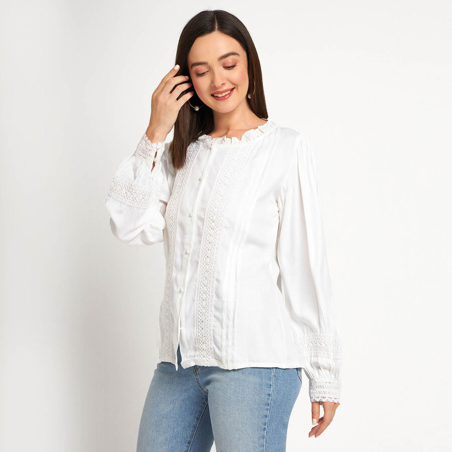 Solid Shirt, Off White, large image number null