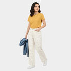 Women's White Straight Fit Classic Jeans, White, small