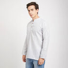 Mandarin Collar Kurta, White, small image number null
