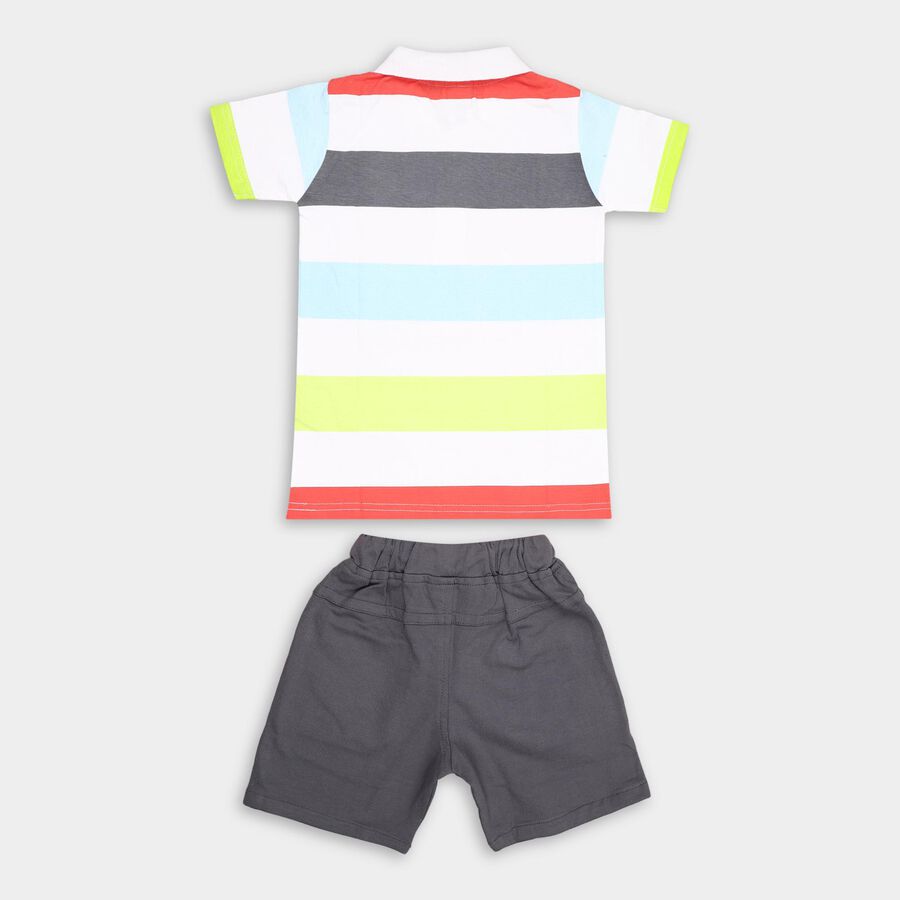 Boys' 100% Cotton Knit Baba Suit , White, large image number null
