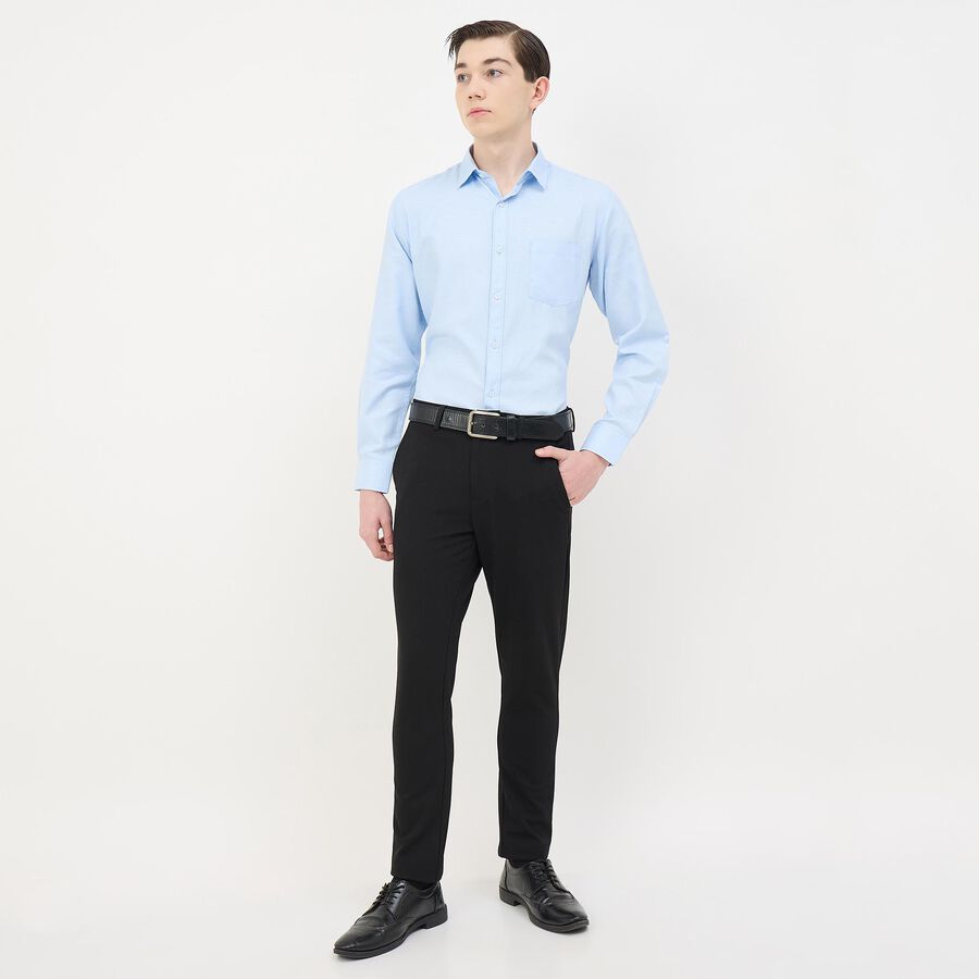 Men's Light Blue Full Sleeve Classic Formal Shirt, हल्का नीला, large