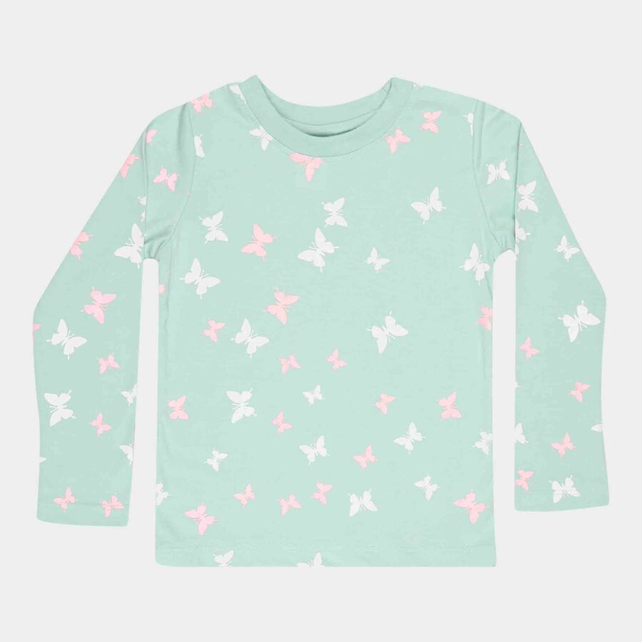 Printed Top, Light Green, large image number null