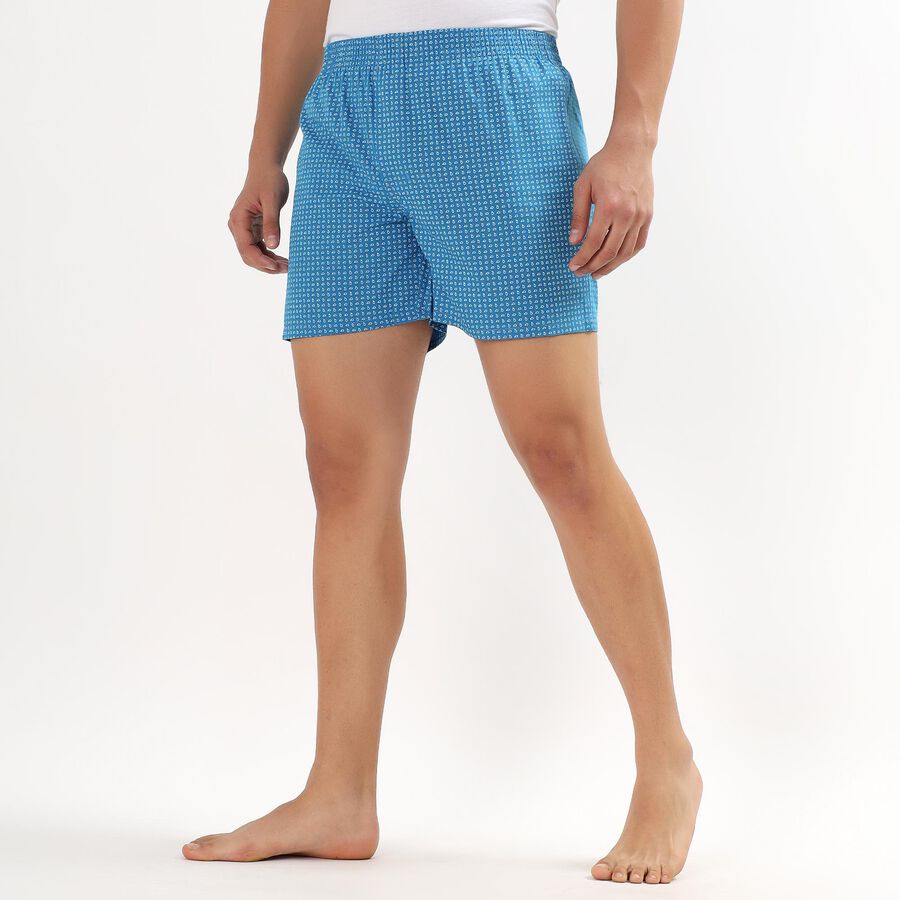 Men's 100% Cotton Boxers , Mid Blue, large image number null