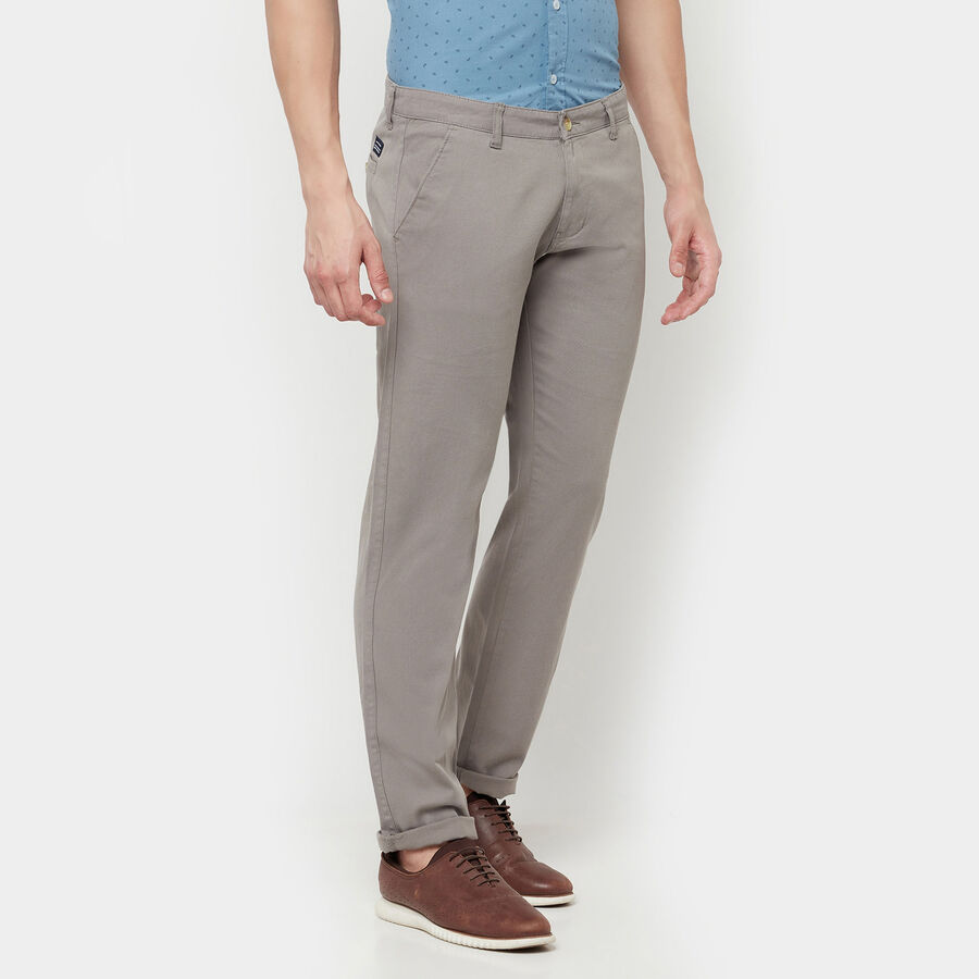Solid Cross Pocket Trousers, Light Grey, large image number null