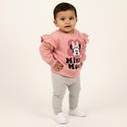 Infants Light Pink Cotton Crew Neck Casual Sweatshirt, हल्का गुलाबी, small image number null