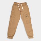 Boys' 100% Cotton Trousers, Beige, small image number null