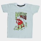 Boys' Half Sleeves T-Shirt, हल्का नीला, small