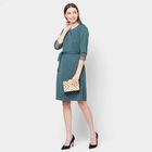 Solid A Line Dress, Dark Green, small image number null