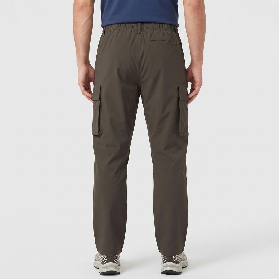 Men's Dark Grey Slim Fit Cargo Trousers, गहरा ग्रे, large