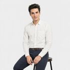 Men's White Formal Shirt, White, small