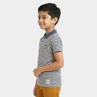Boys Navy Blue Crew Neck Casual T-Shirt, Navy Blue, small