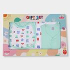 Infants' Cotton Gift Set 5 Pc&nbsp;Gift&nbsp;Set&nbsp;(Top, Shorts, Sheet, Cap, Bib), Light Green, small