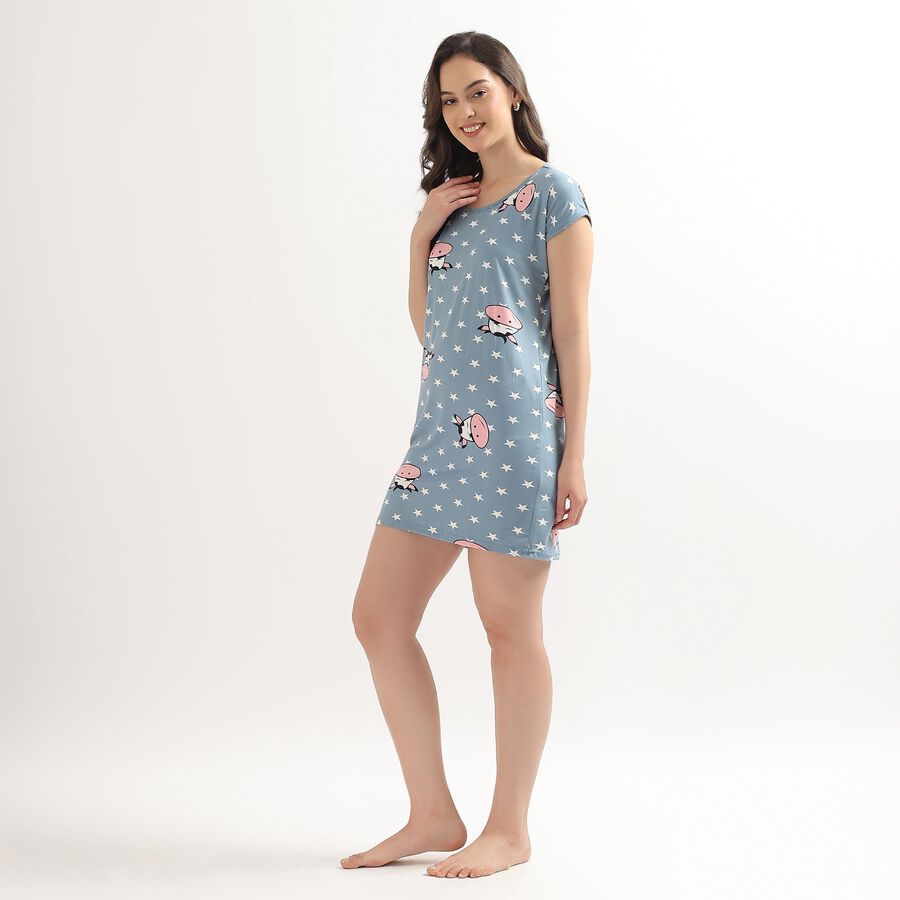 Ladies' Nighty, हल्का नीला, large image number null