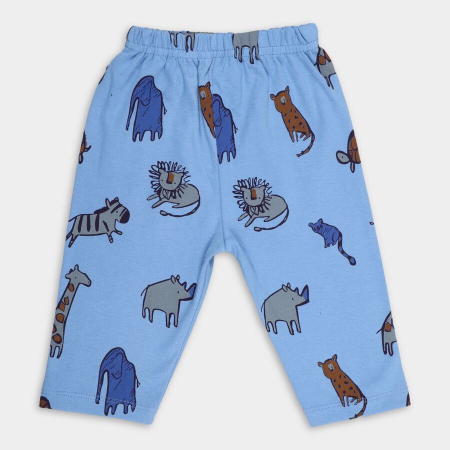 Infants' Cotton Pyjama, Mid Blue, large image number null