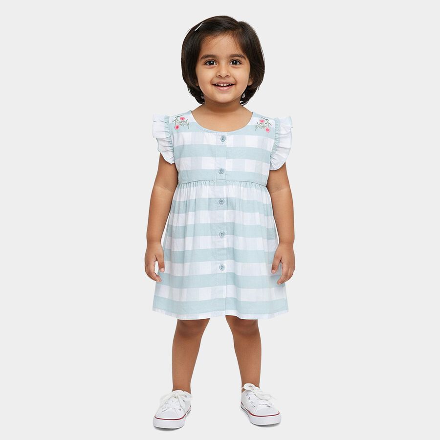 Infants' Frock, हल्का हरा, large