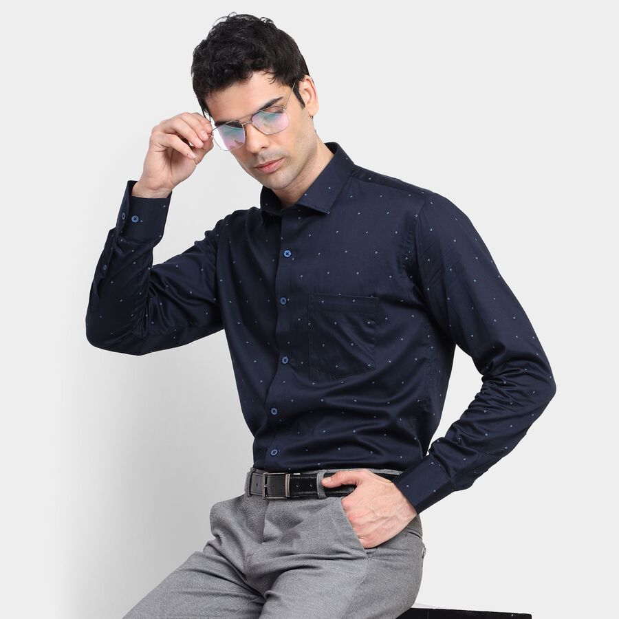 Men's 100% Cotton Partywear , Navy Blue, large image number null