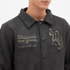 Men's Dark Charcoal Black Classic Varsity Jacket, गहरा हरा, small image number null