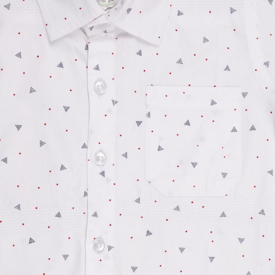 Boys' 100% Cotton Casual Shirt , White, large image number null