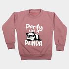 Girls Purple Crew Neck Pullover Sweatshirt, बैंगनी, small