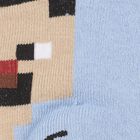 Boys' Light Blue and Grey Regular Fit Ankle-Length Graphic Socks Pack of 2, हल्का नीला, small
