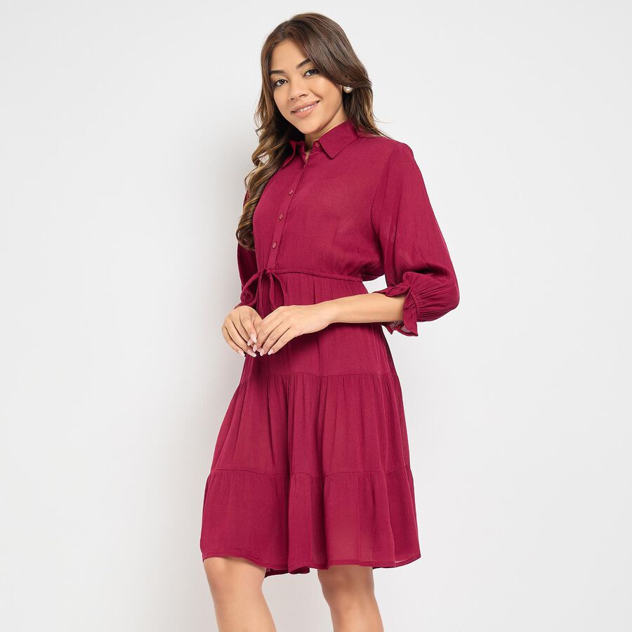 Ladies' Dress , वाइन, large image number null