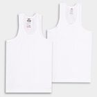 Boys' 100% Cotton Vest (Pack of 2), White, small image number null
