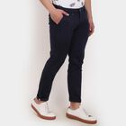Solid Trousers, Navy Blue, small image number null