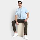 Men's 100% Cotton Collared Half Sleeves T-Shirt, हल्का नीला, small image number null