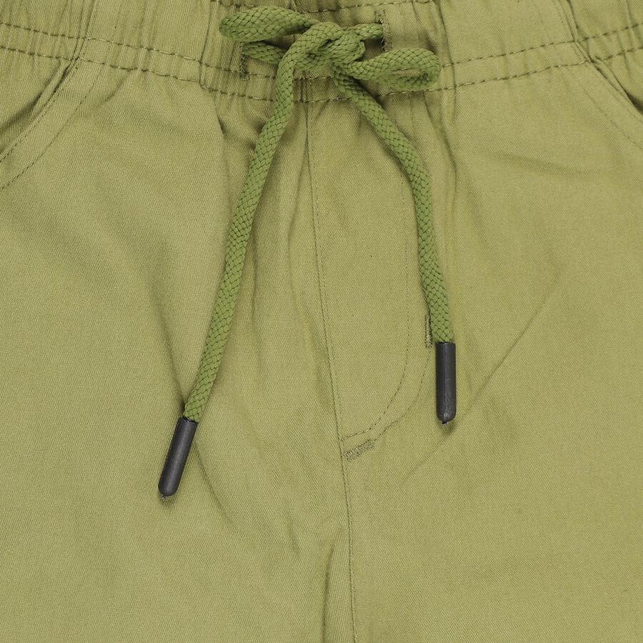 Boys Olive Green Regular Fit Jogger Trousers, Olive, large