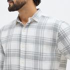 Men's 100% Cotton Casual Shirt, Light Grey, small image number null