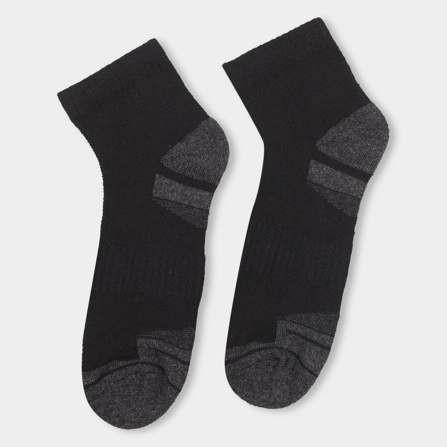 Men's Dark Navy Blue, Light Heather Gray, Jet Black Sports Socks, मिश्रित हल्का ग्रे, large image number null