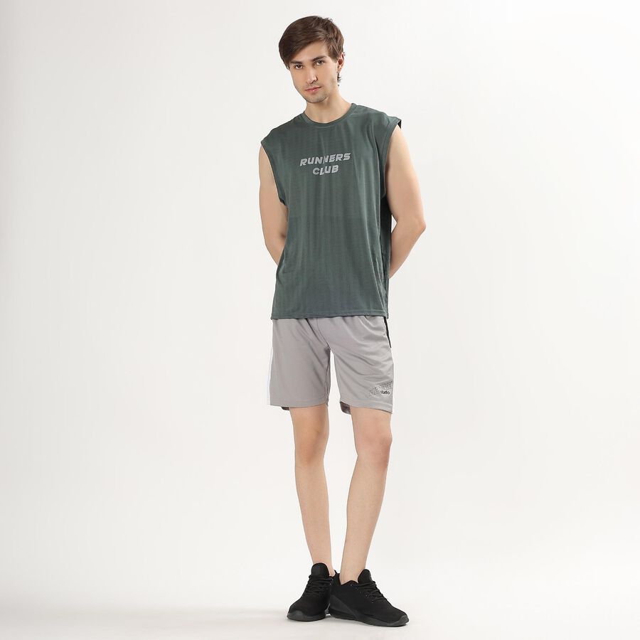 Men's Light Grey Regular Fit Active Bermuda Shorts, Light Grey, large image number null