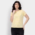 Ladies' Round Neck T-Shirt, Yellow, small