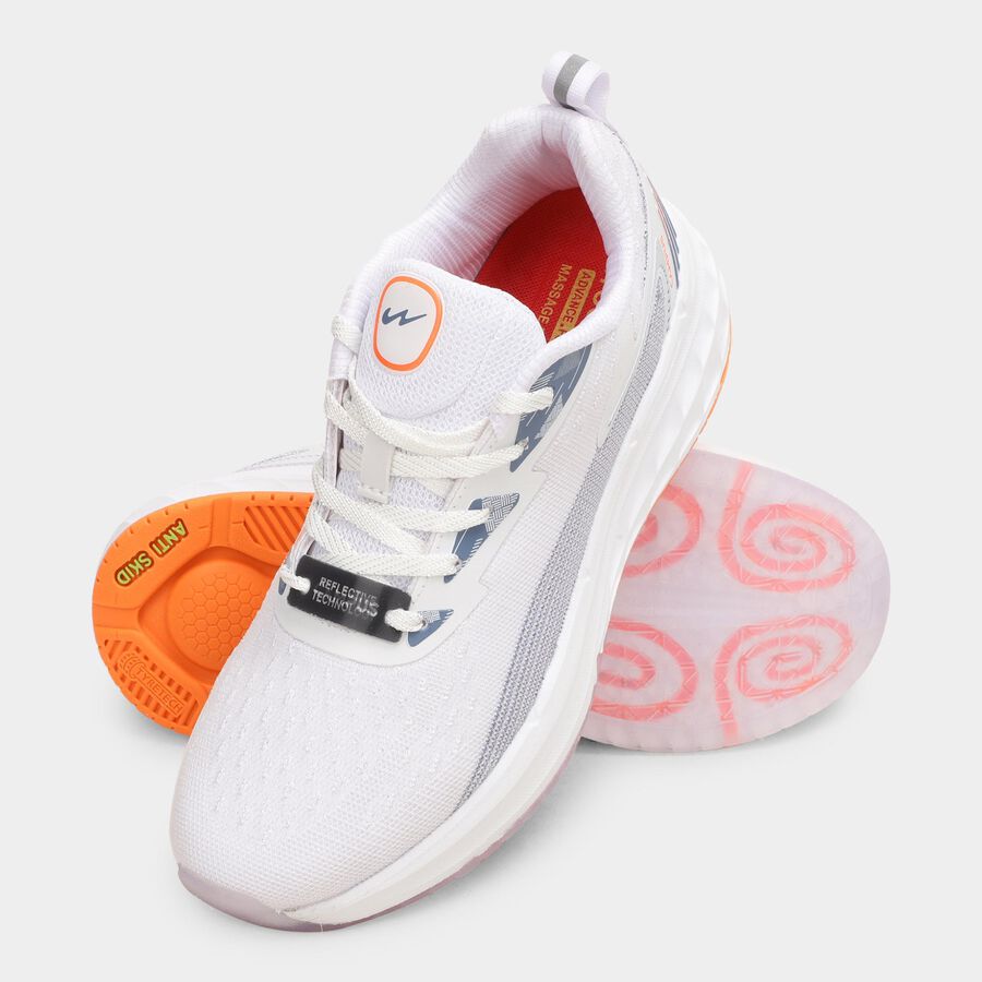 Men's White Slip-On Casual Shoes, White, large