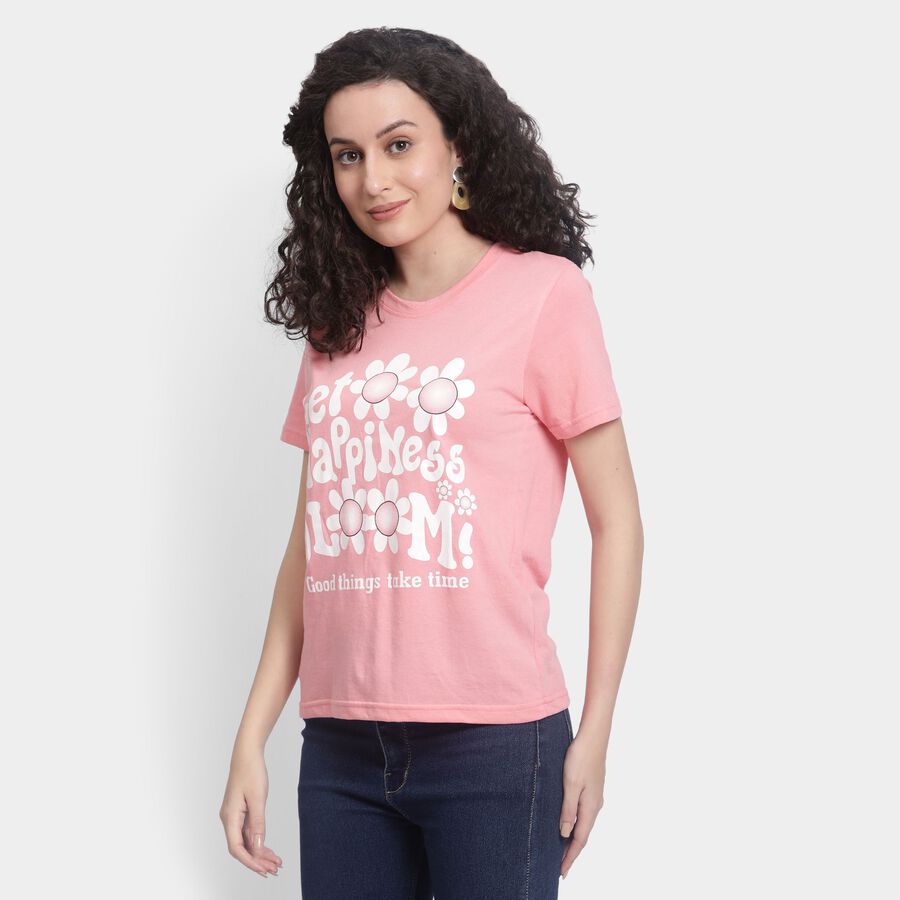 Ladies' Round Neck T-Shirt , Light Pink, large image number null