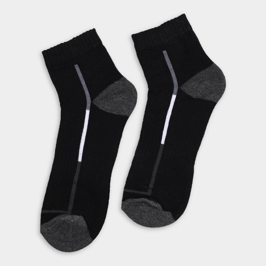 Men's Socks (Pack of 2), काला, large