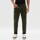 Men's Olive Green Slim Fit Jeans, Olive, small image number null