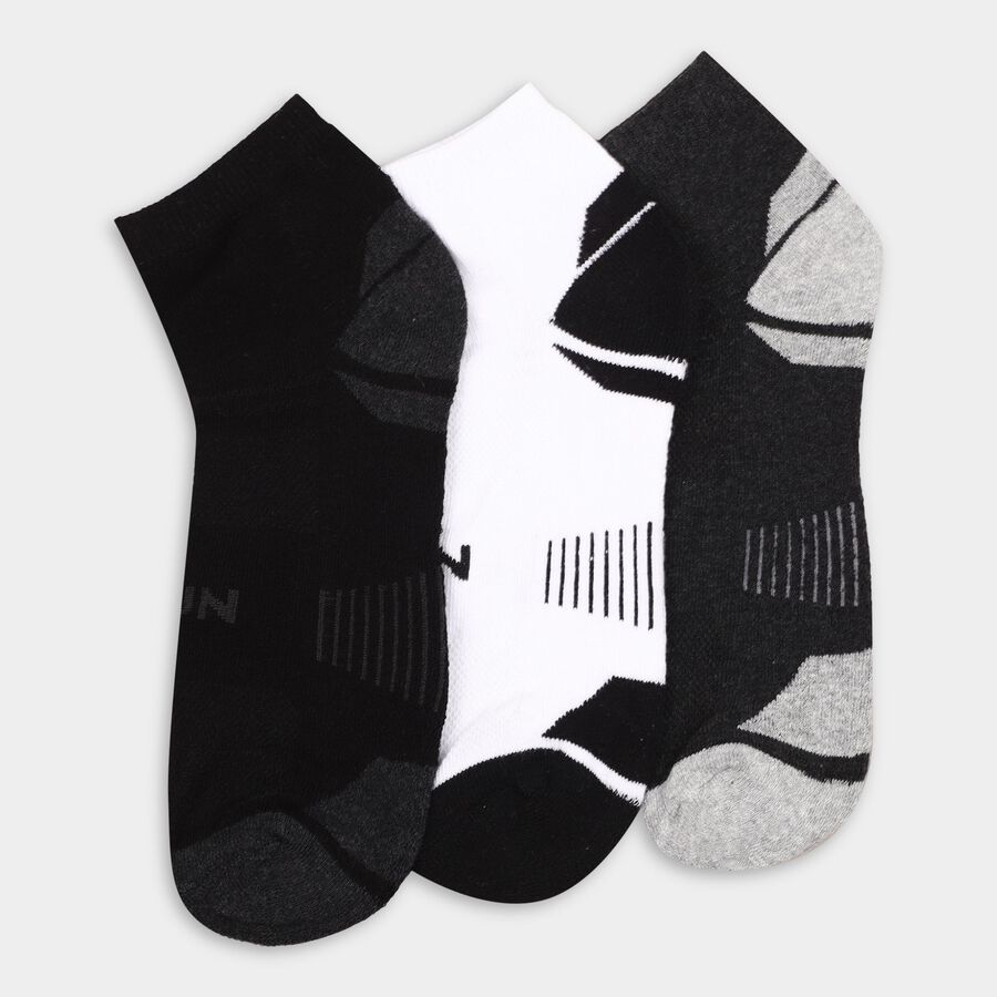Men's Socks (Pack of 3), White, large