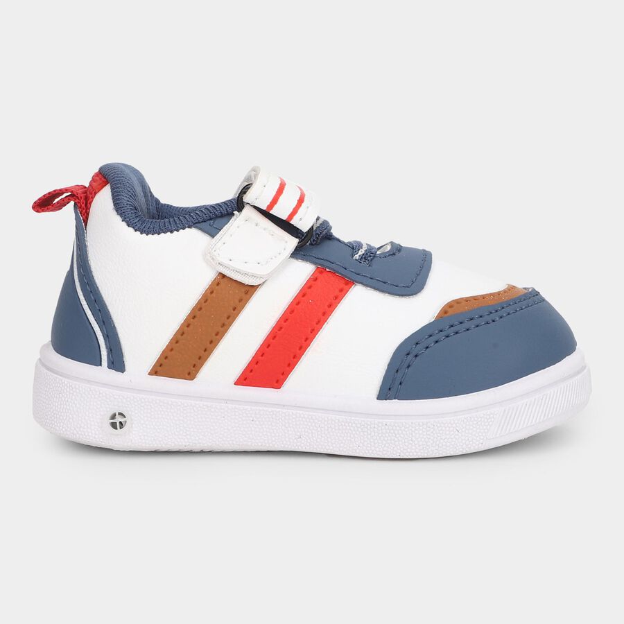 Boys' Lace Up Shoes, सफ़ेद, large image number null