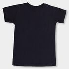 Boys' Navy Blue Cotton Round Neck Printed T-Shirt, Navy Blue, small image number null