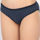Ladies' 100% Cotton Panty, Navy Blue, small image number null