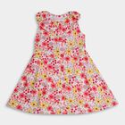 Girls' 100% Cotton Frock , Peach, small image number null