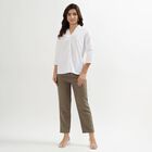 Women's Olive Green High-Rise Cigarette Trousers, Olive, small image number null