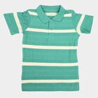 Boys Green Polo Neck Casual T-Shirt, हल्का हरा, small